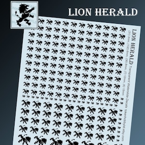 Waterslide Decals and Transfers for Tabletop Miniatures / Roleplaying / Gaming / Wargames / Painting : Lion Herald