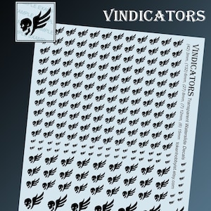 Waterslide Decals and Transfers for Tabletop Miniatures / Roleplaying / Gaming / Wargames / Painting : Vindicators