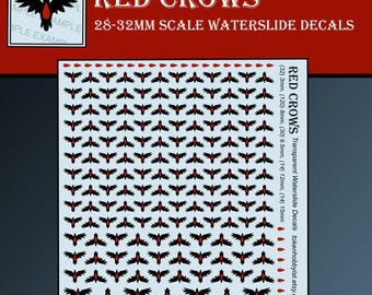 Waterslide Decals and Transfers for Tabletop Miniatures / Roleplaying / Gaming / Wargames / Painting : Red Crows