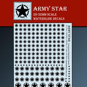 Waterglijbaanstickers en -transfers voor tafelminiaturen / Rollenspellen / Gaming / Wargames / Schilderij: Army Star