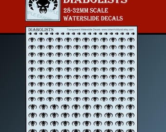 Waterslide Decals and Transfers for Tabletop Miniatures / Roleplaying / Gaming / Wargames / Painting : Diabolists