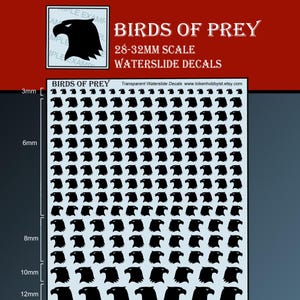 Waterslide Decals and Transfers for Tabletop Miniatures / Roleplaying / Gaming / Wargames / Painting : Birds of Prey