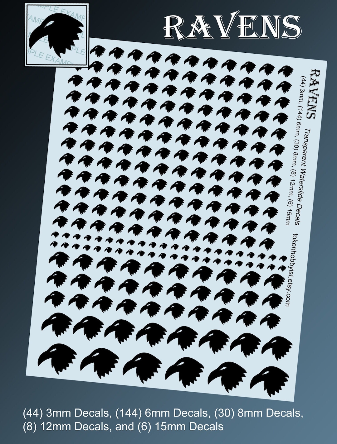 Waterslide Decals and Transfers for Tabletop Miniatures / Roleplaying