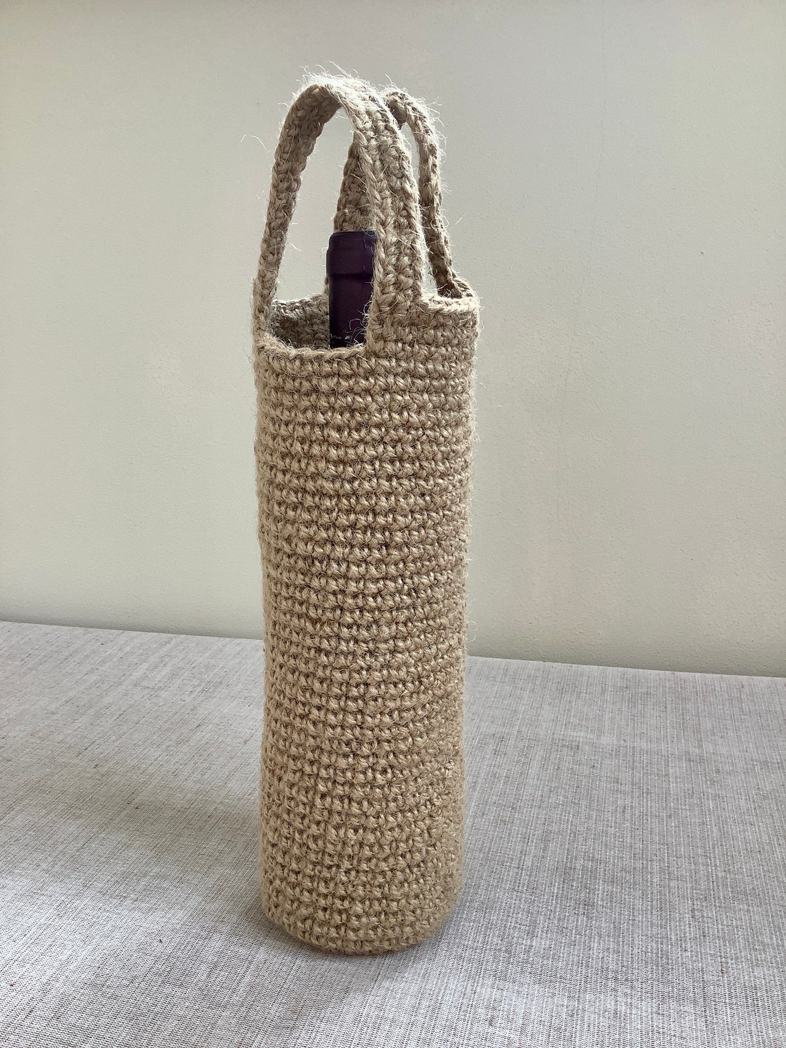 Wine Bottle Bag Wine Bag Eco Bag Wine Bottle Holder Crochet Etsy