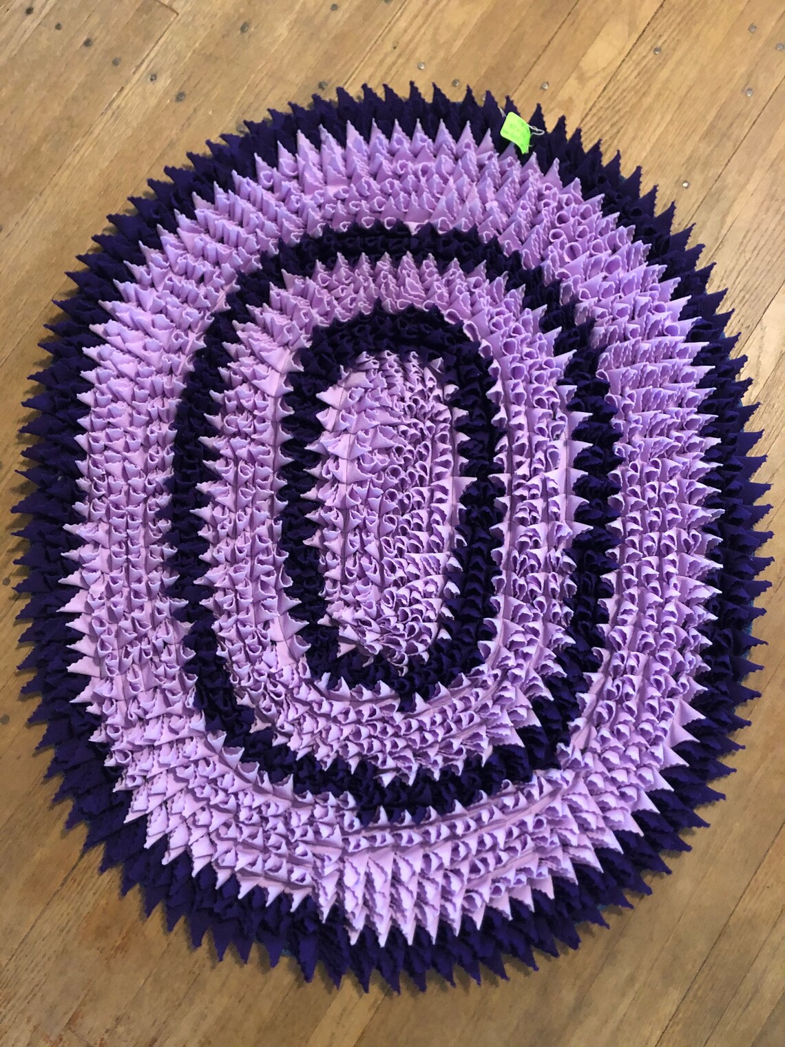 BOHO Purple Striped Rag Rug Etsy
