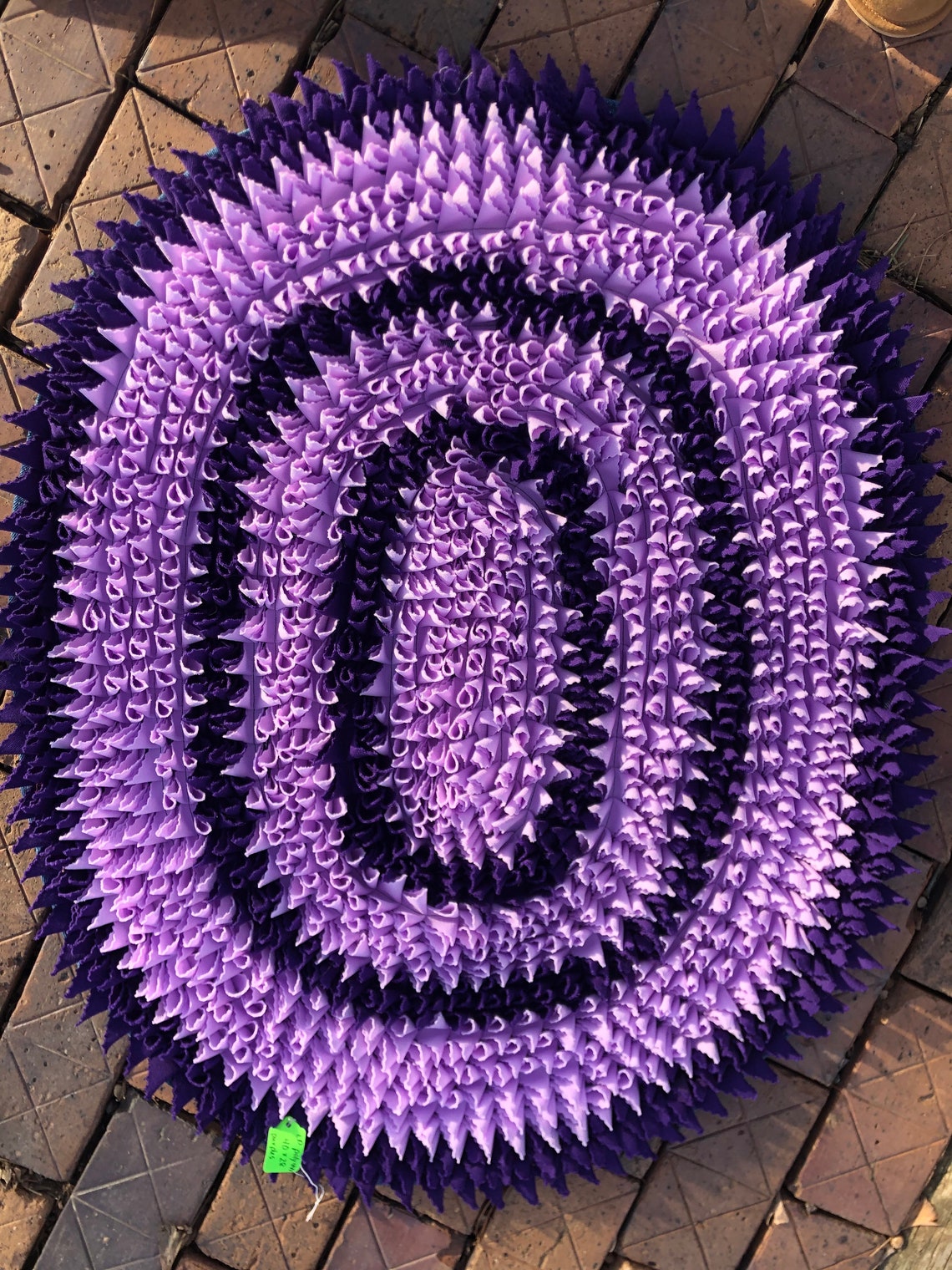 BOHO Purple Striped Rag Rug Etsy