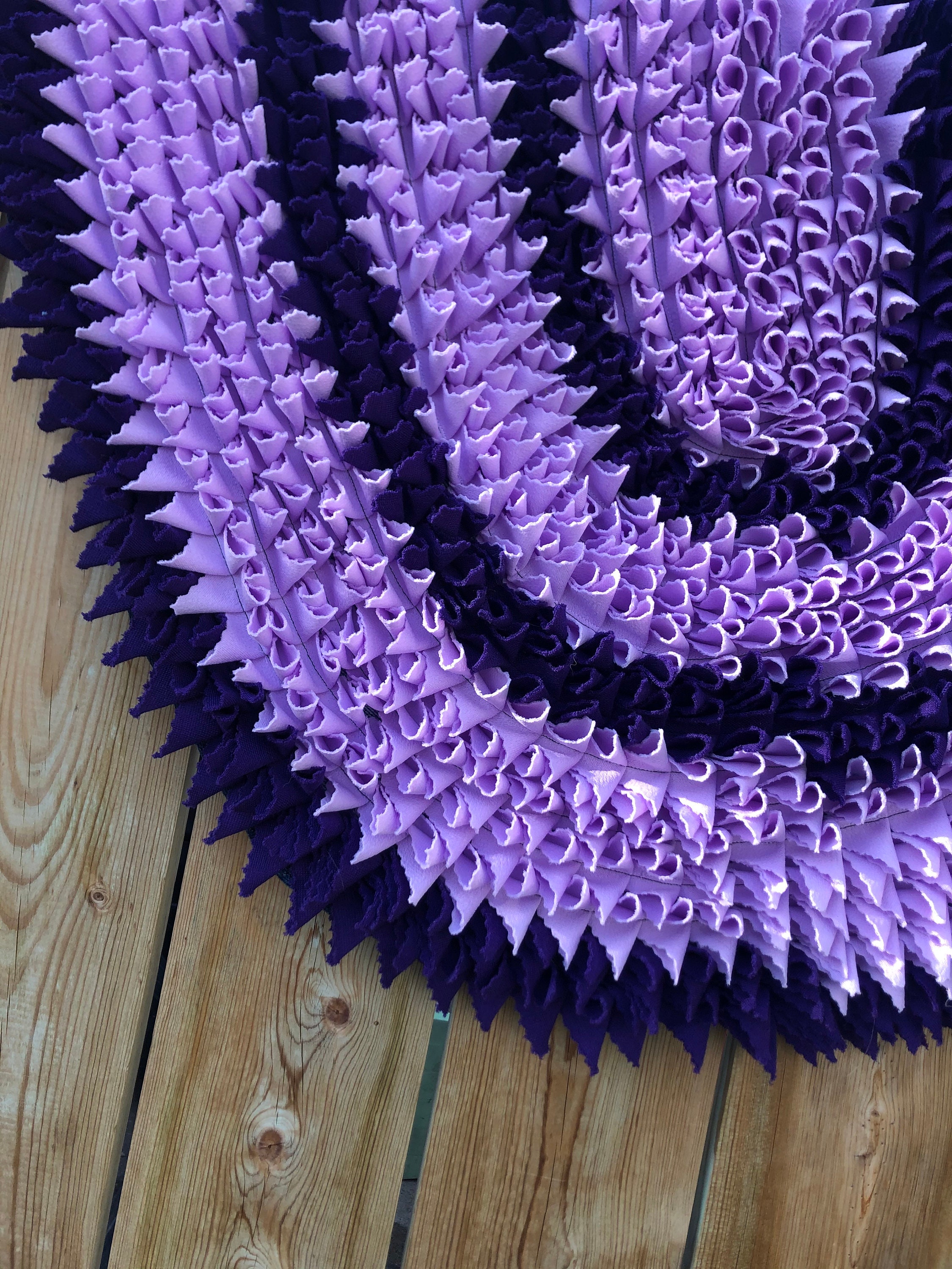 BOHO Purple Striped Rag Rug Etsy