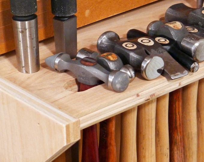 Hammer Rack Jewelry Tools Holder Wood Handmade Jewelry Bench Etsy