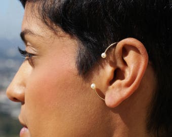 Delfina Double Pearl Ear Cuff