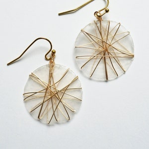 Matira Capiz Shell Earrings image 1