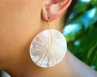 Vanuatu Capiz Shell Earrings