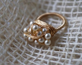 Sophia 20 Pearl Wrap Ring