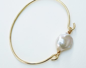 Bracelet francis baroque de manchette de perle