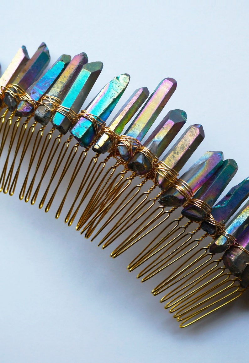 The Katherine Rainbow Crystal Comb