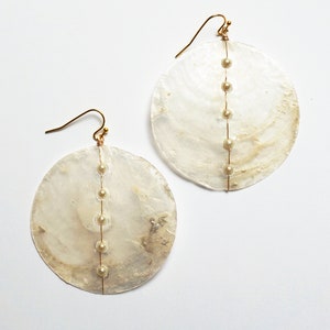 Caicos Capiz Shell Earrings image 2