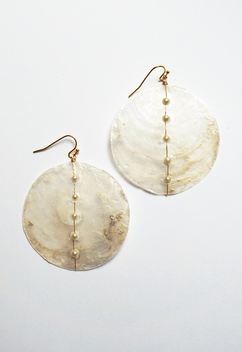 Caicos Capiz Shell Earrings image 2