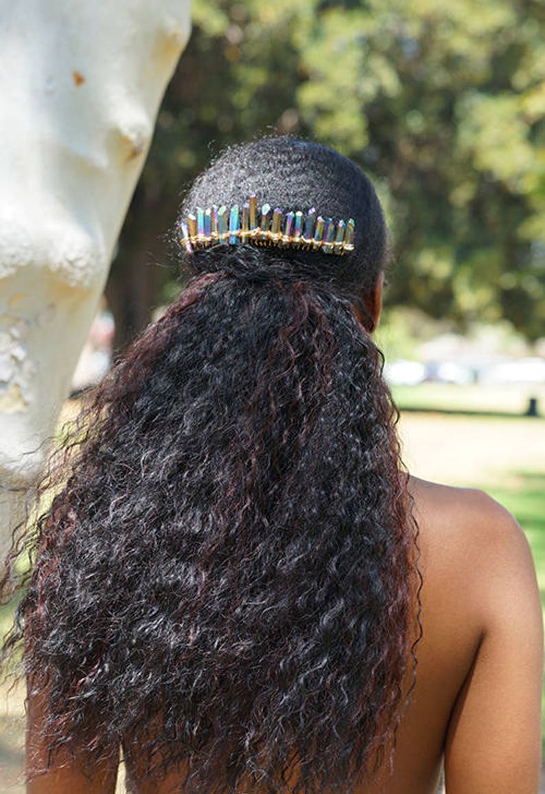 The Katherine Rainbow Crystal Comb