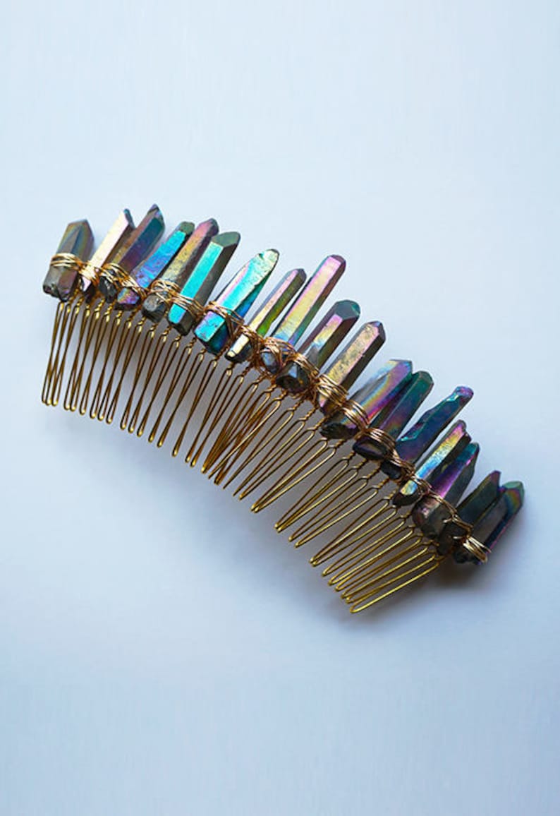 The Katherine Rainbow Crystal Comb