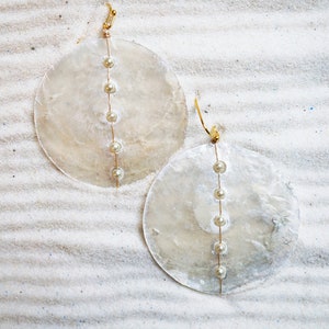 Caicos Capiz Shell Earrings image 4