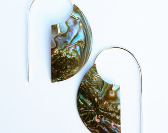 Boucles d’oreilles Passion Crescent Abalone Shell & Wire