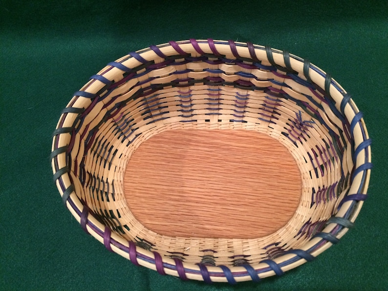 Round Reed Basket Rims Handwoven Reed Basket: Cherokee Wheel, Japanese Twill Design, and Wood ...