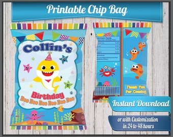 Baby shark printable | Etsy