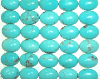 1 Piece Natural Tibetan Turquoise Cabochon 19x27mm Oval Shape Genuine Turquoise Gemstones Cabs Loose Stones Smooth Gems Semi Precious Cab