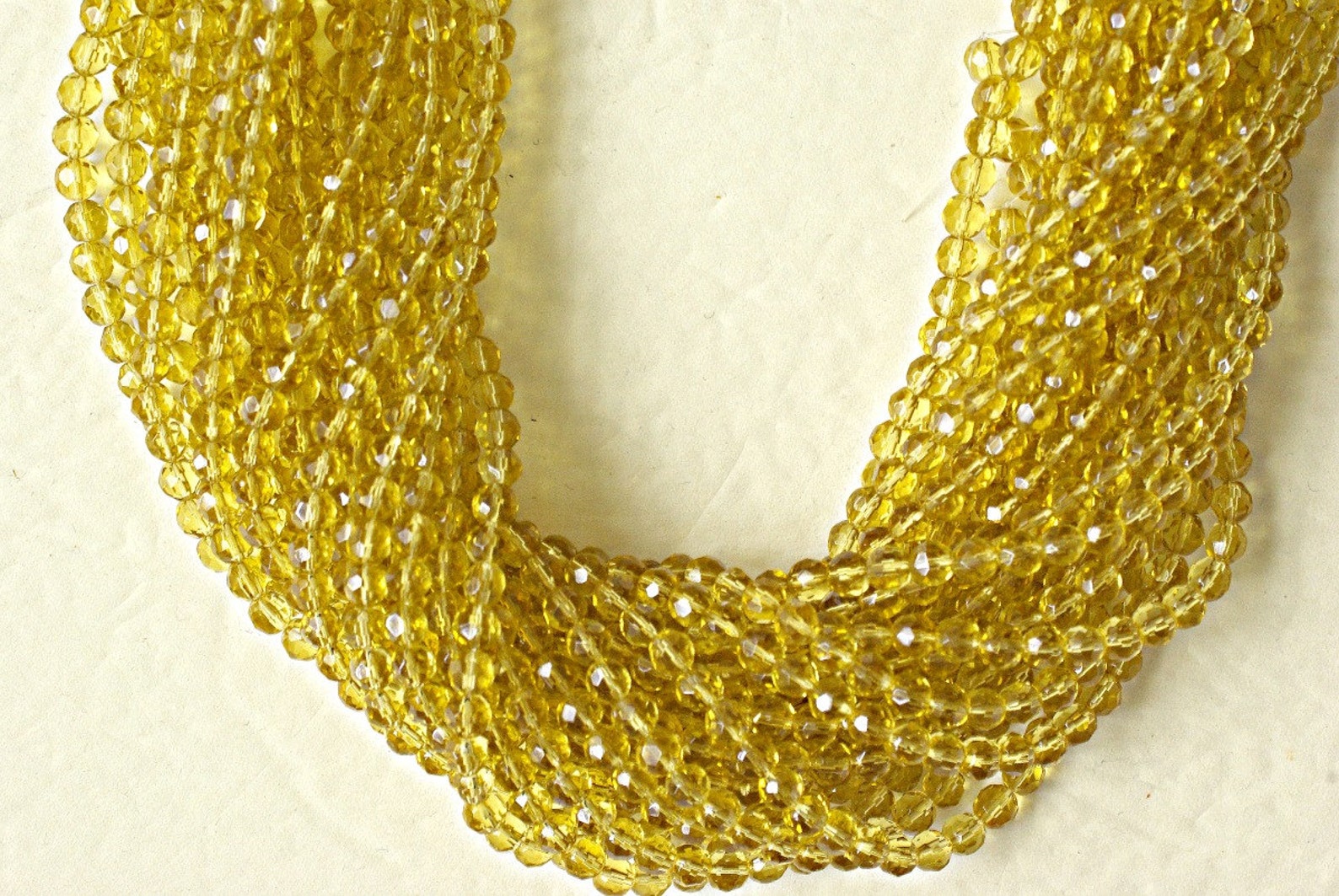 Yellow Crystal Beads 6mm Faceted Round Cut Citrine Yellow Etsy