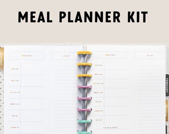 Weekly Meal Planner Insert: 7x9.25 Happy Planner Classic (PDF Download)
