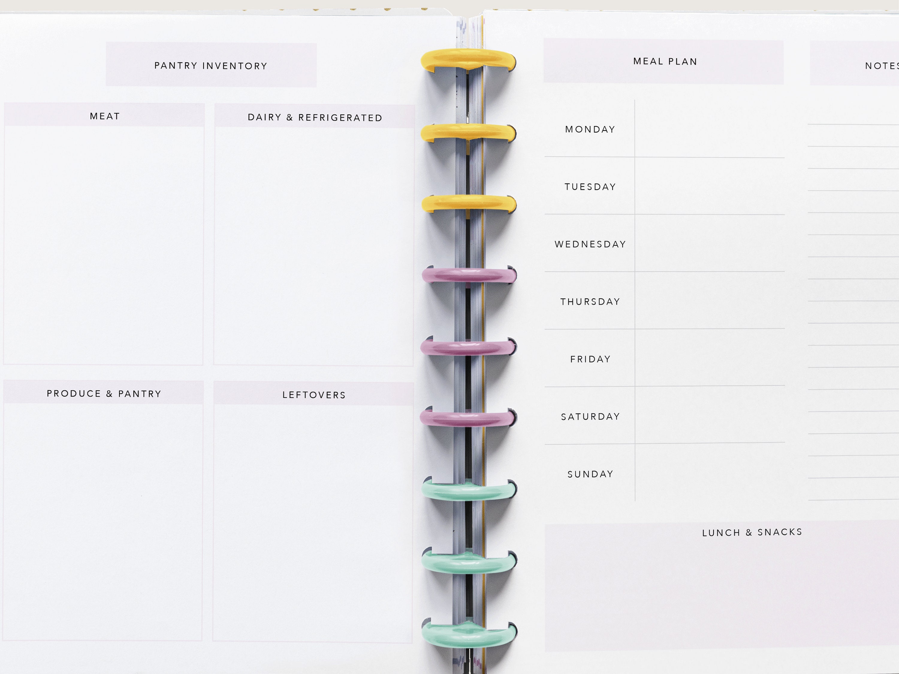 Happy Planner BUNDLE Inserts Printable Paper Planner Sheets Undated Planner Insert Discbound ...
