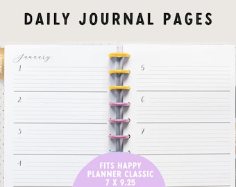 Happy Planner Journal Pages | Daily Planner Journal | Floral Prayer Bible Journal | 7x9.25 Discbound Happy Planner Classic