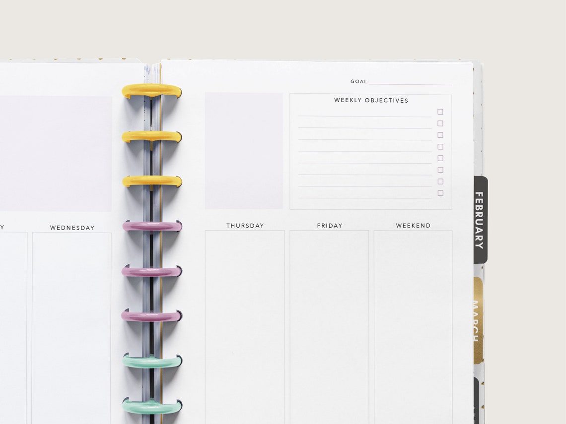 Happy Planner BUNDLE Inserts Printable Paper Planner Sheets Undated Planner Insert Discbound ...
