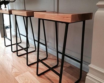 Metal & Wood Bar Stools - pick up