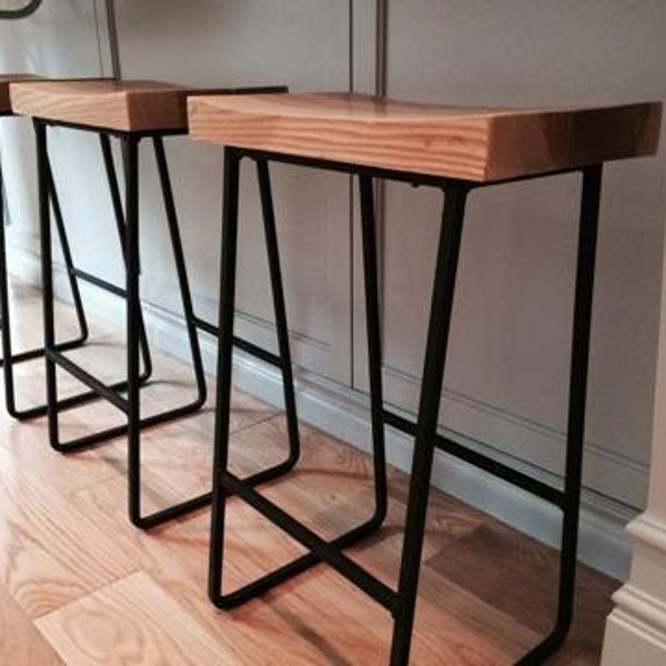 Metal & Wood Bar Stools