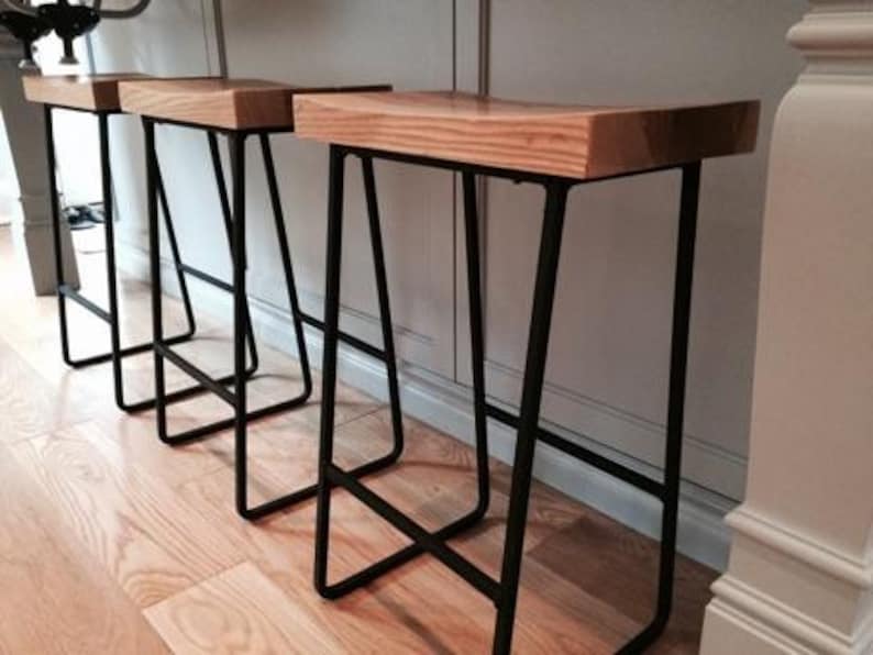 Metal & Wood Bar Stools Etsy
