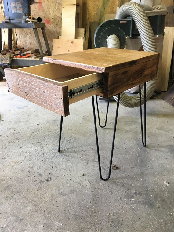 Reclaimed Wood End Tables Etsy
