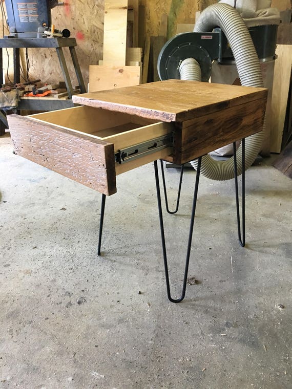 Reclaimed Wood End Tables Etsy