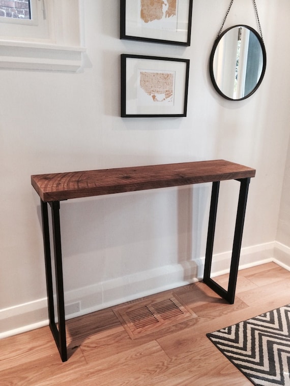 Reclaimed Wood Entryway Table Etsy