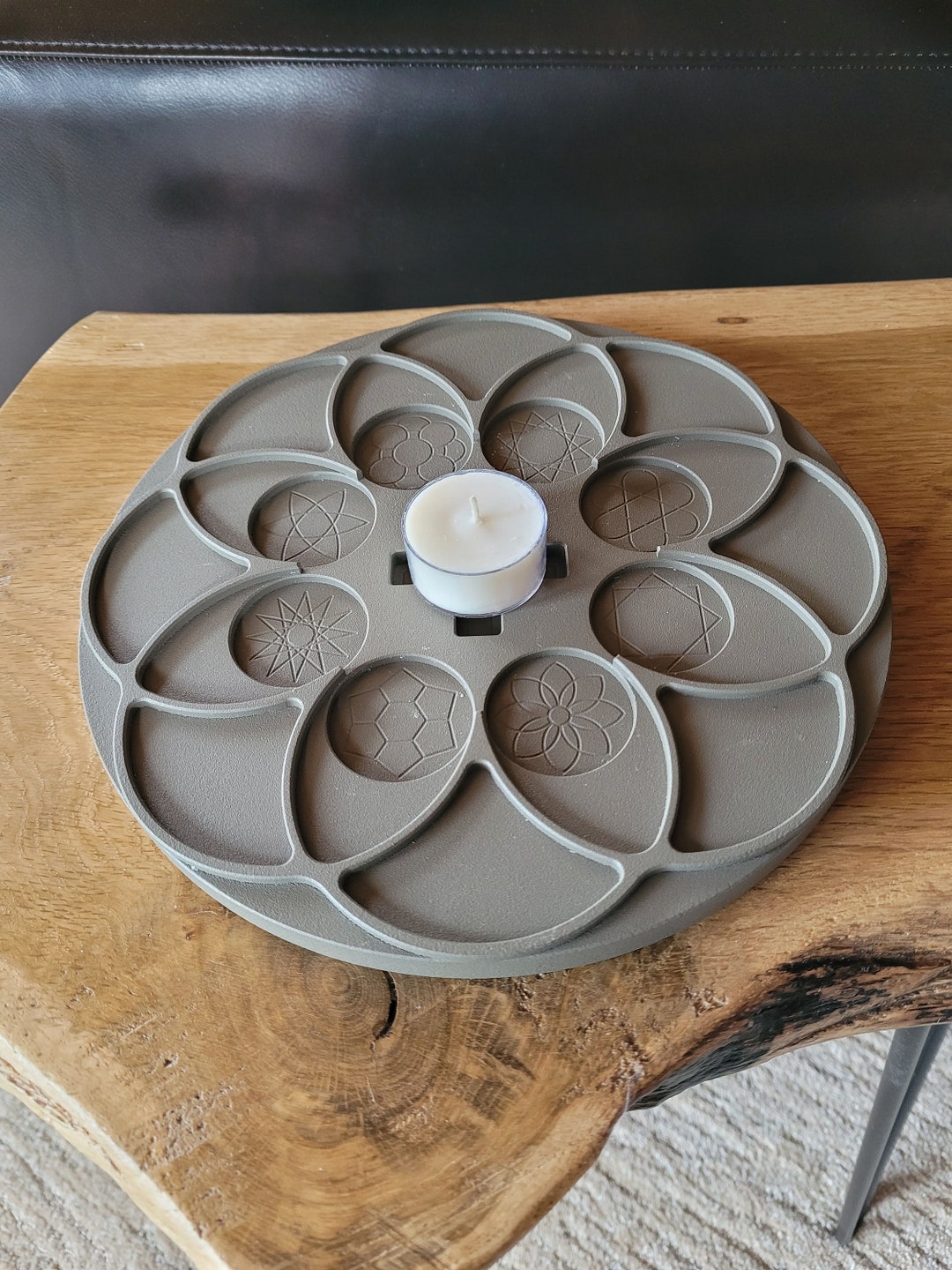 Lent Candle Holder: Cathedral Rosette - Etsy
