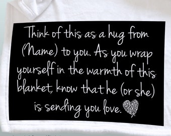 Personalized Memorial Throw Blanket, Sympathy Blanket, Memorial Blanket, a hug from heaven, sympathy gift, comfort for grieving