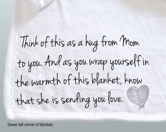 Personalized Memorial Throw Blanket for loss of Mom, memorial blanket, gift of sympathy, bereavement gift, memorial keepsake Mom