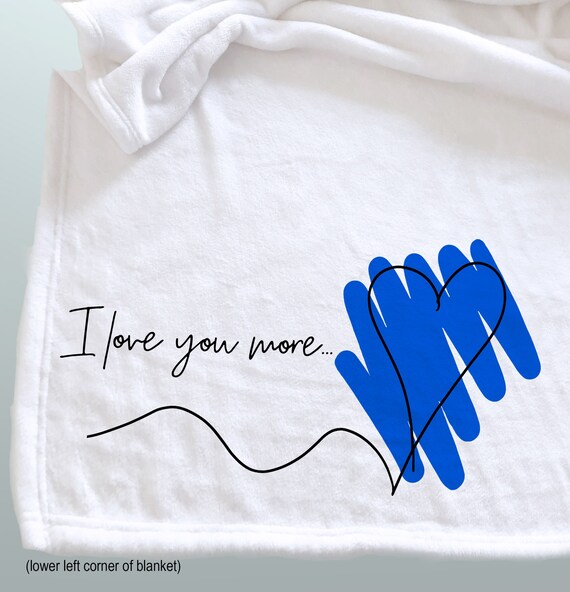 Personalized Throw Blanket I Love You More Personalized Gift