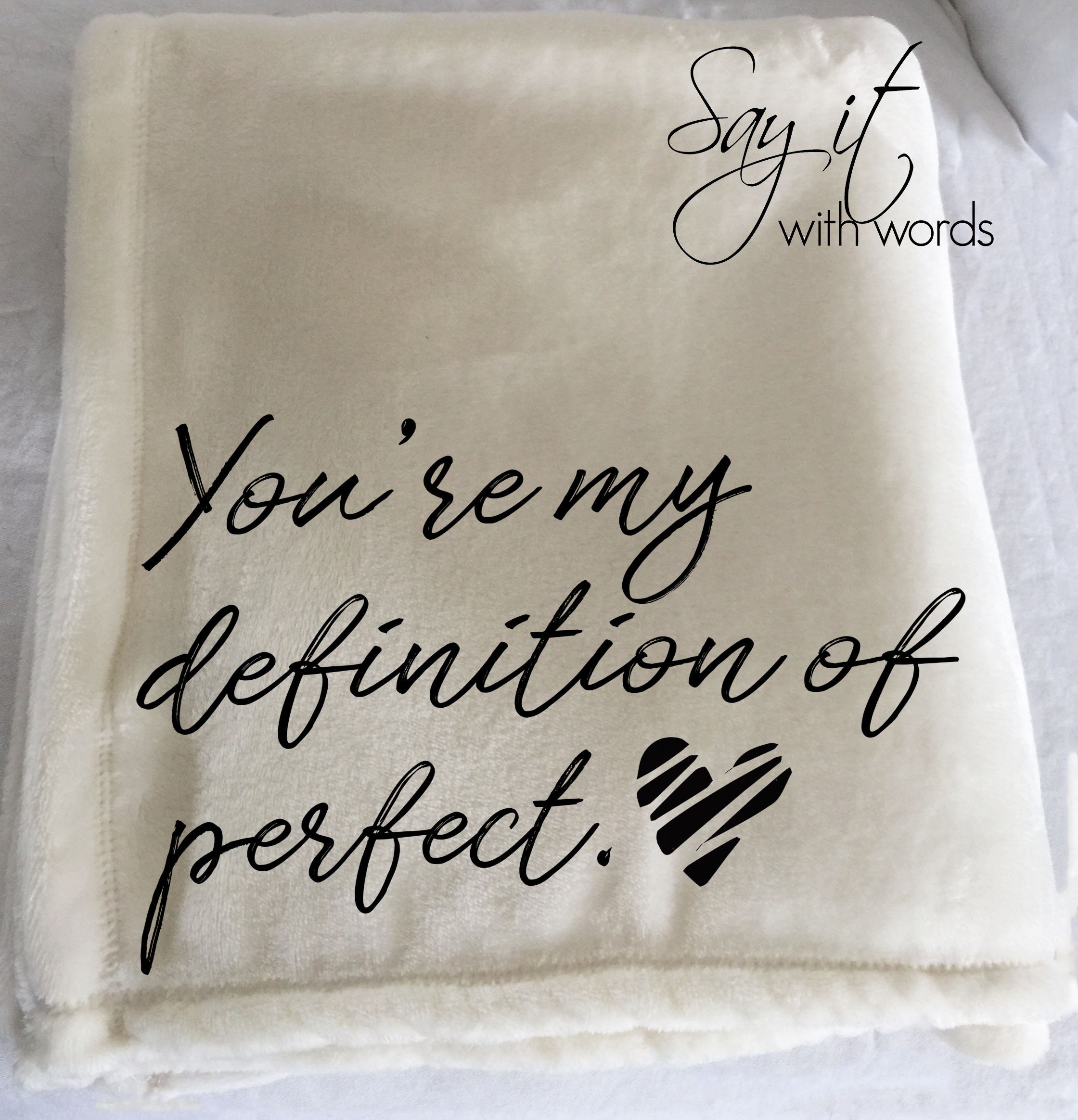 Personalized Custom Throw Blanket for your fiance girlfriend Etsy