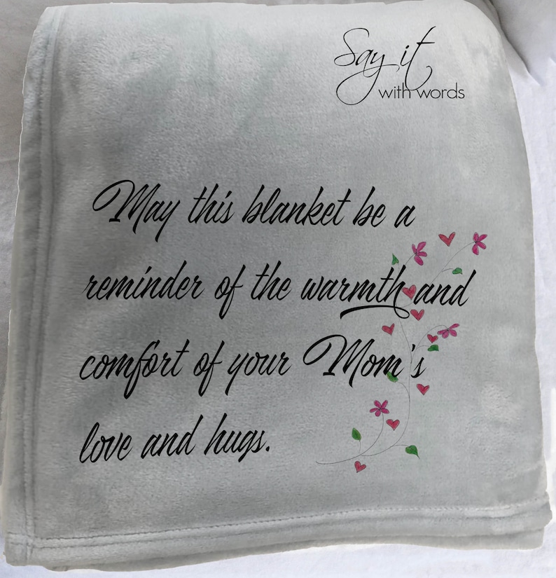 Personalized Memorial Throw Blanket Loss of Mom sympathy Etsy