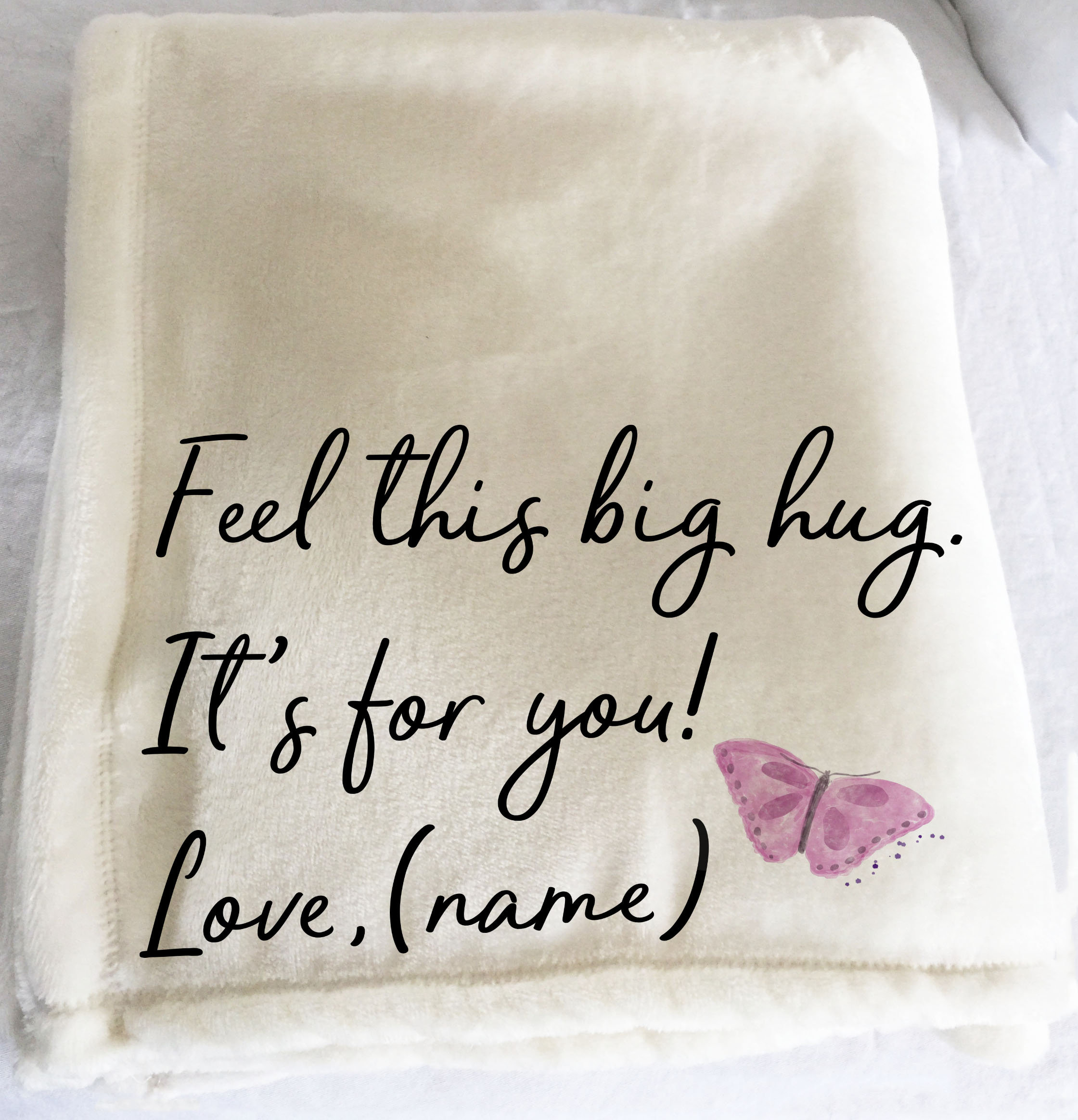 Personalized hug blanket feel this big hug gift of comfort Etsy