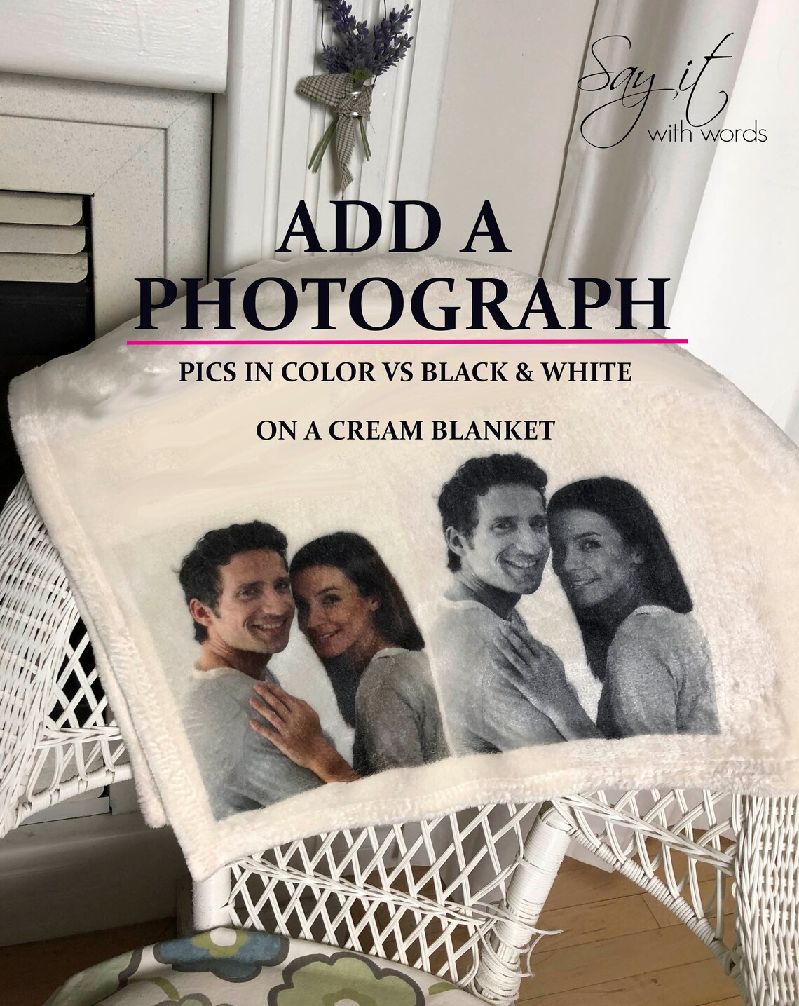 Personalized custom throw blanket for a friend or special Etsy