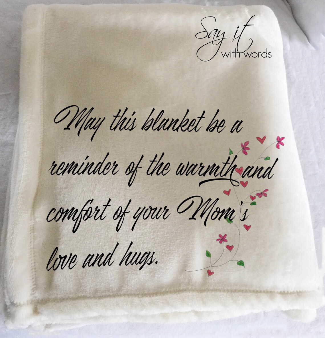 Personalized Memorial Throw Blanket Loss of Mom sympathy Etsy