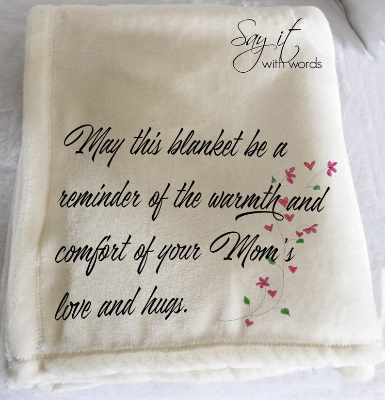 Personalized Memorial Throw Blanket Loss of Mom sympathy Etsy