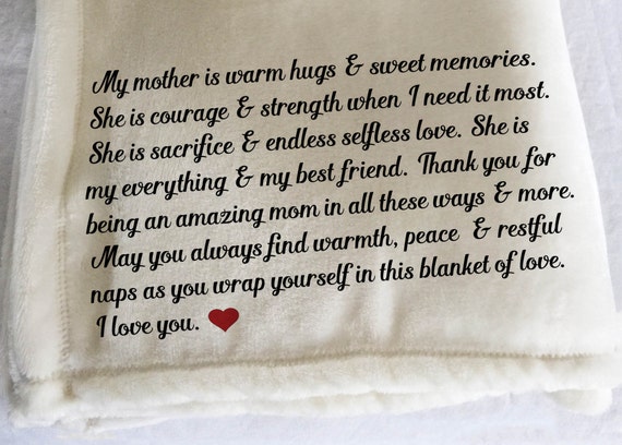 personalized blanket for mom