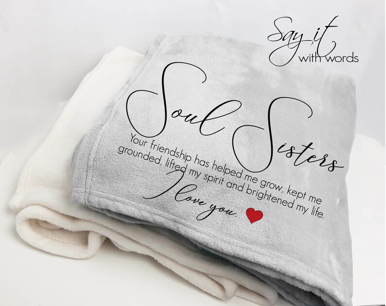 A beautiful personalized throw blanket for your best friend Etsy